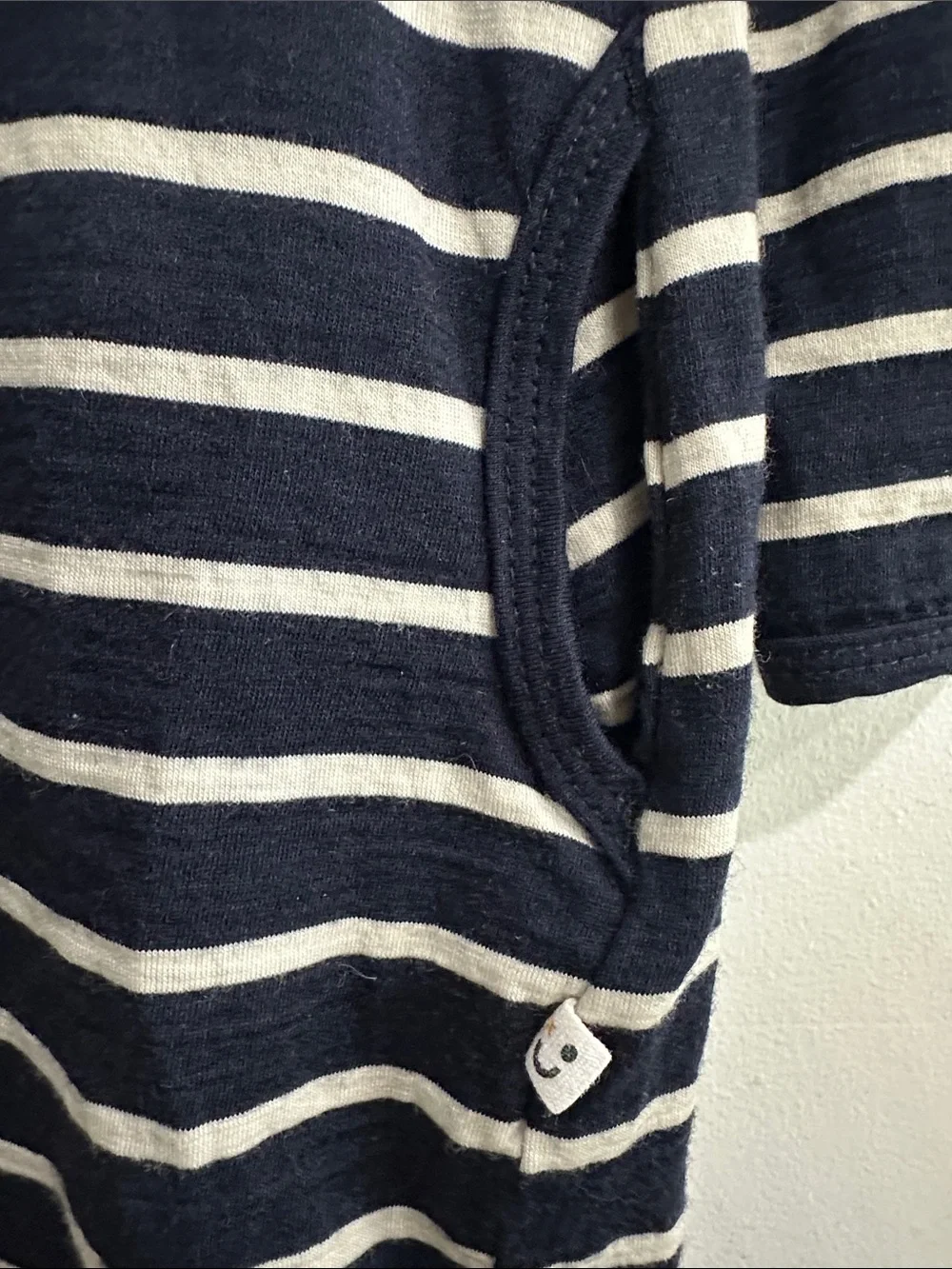 NWOT Mello Merino 100% Wool Striped Dress Size 4Y Navy Cream